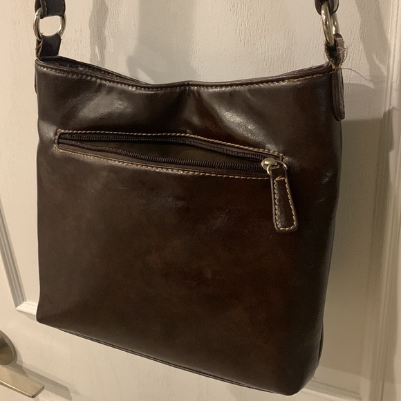 Vintage Minelli Italy Four Compartment Purse crossbody organizer bag, Brown - Picture 6 of 15